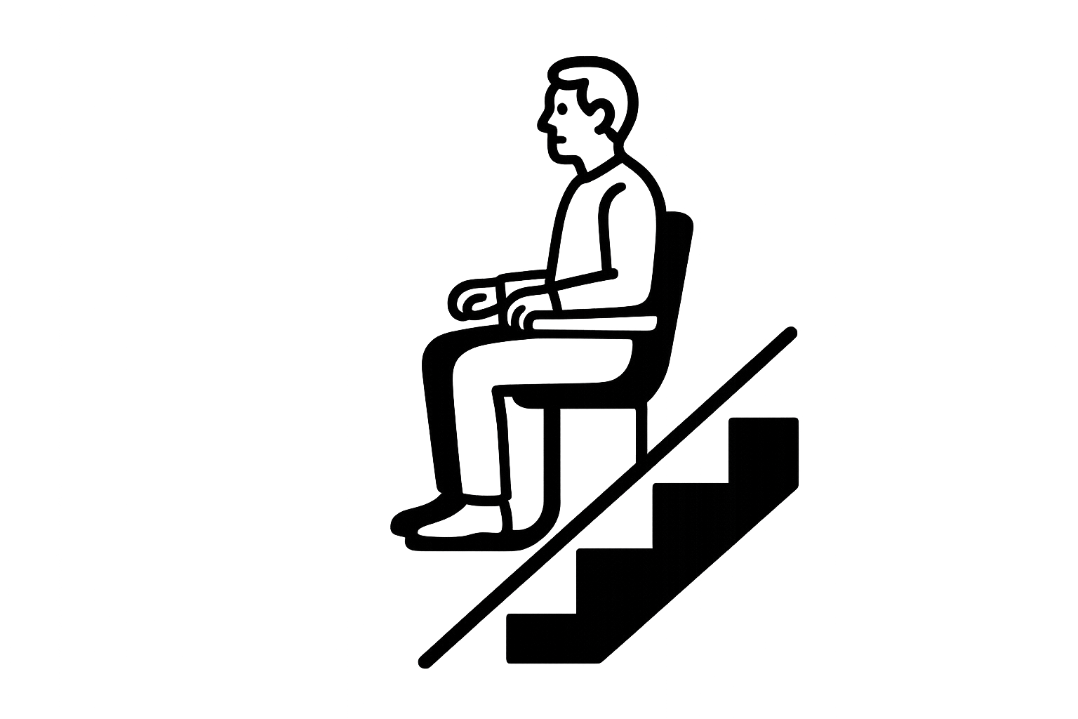 Escalier droit - Un escalier linéaire sans virage