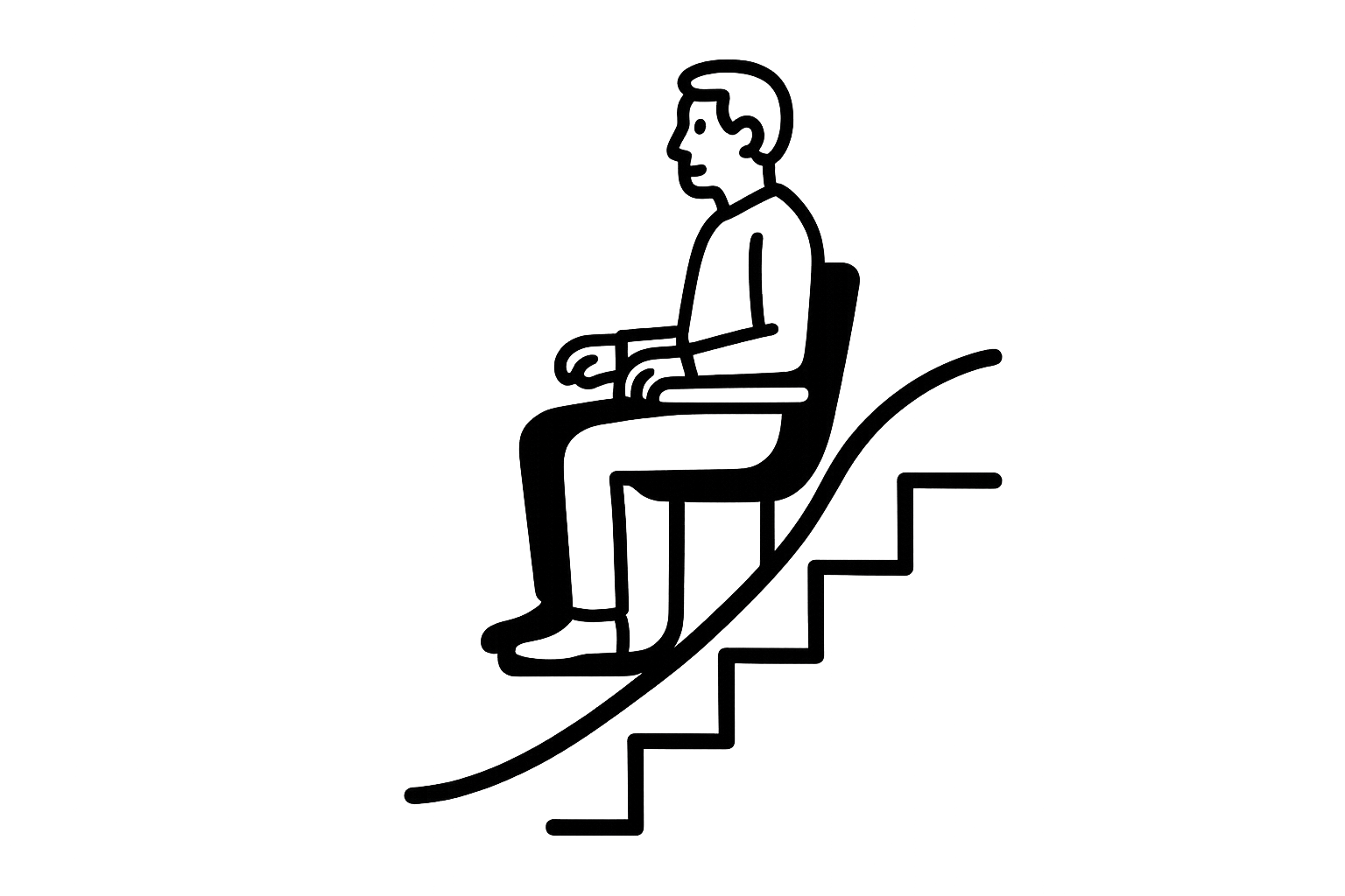 Escalier tournant - Un escalier avec courbes ou paliers